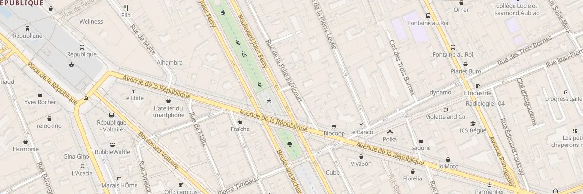 Plan du 140 Bd Richard Lenoir à Paris 11e Arrondissement