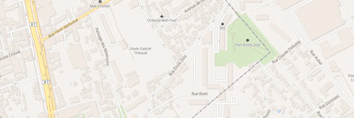Plan du 2 Rue Séverine à Villejuif
