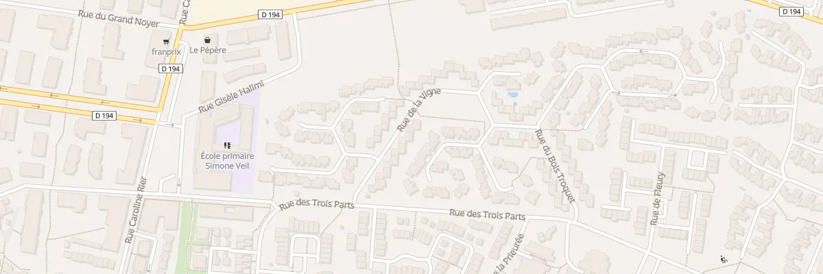 Plan du 10 Rue de la Vigne à Bondoufle