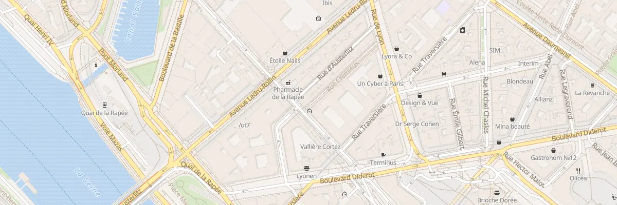 Plan du 1 Rue Crémieux à Paris 12e Arrondissement