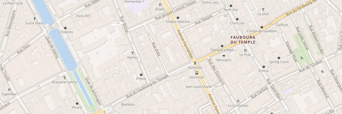 Plan du 59 Rue du Faubourg du Temple à Paris 10e Arrondissement