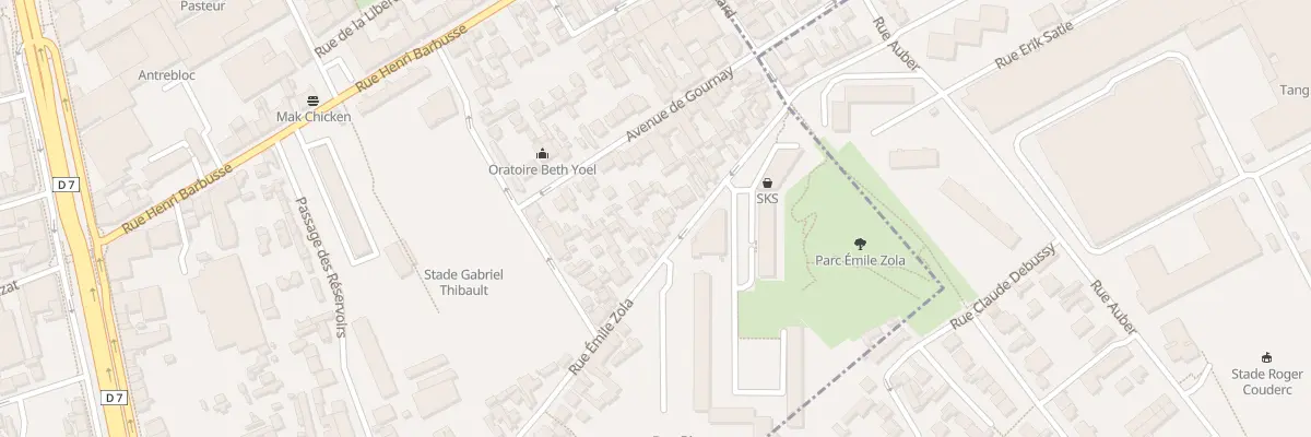 Plan du 24 Rue Emile Zola à Villejuif