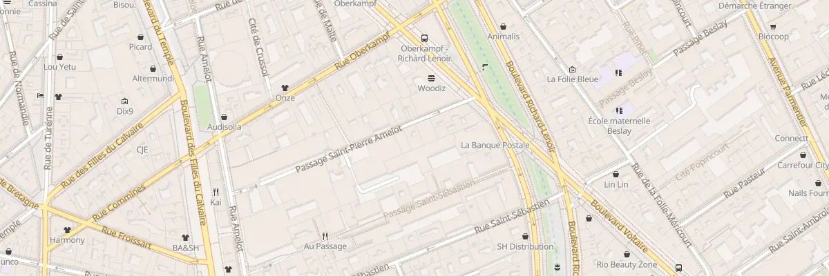 Plan du 14 Pas Saint-Pierre Amelot à Paris 11e Arrondissement