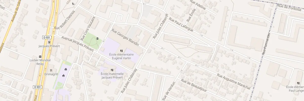 Plan du 110 Rue Jules Châtenay à Saint-Denis
