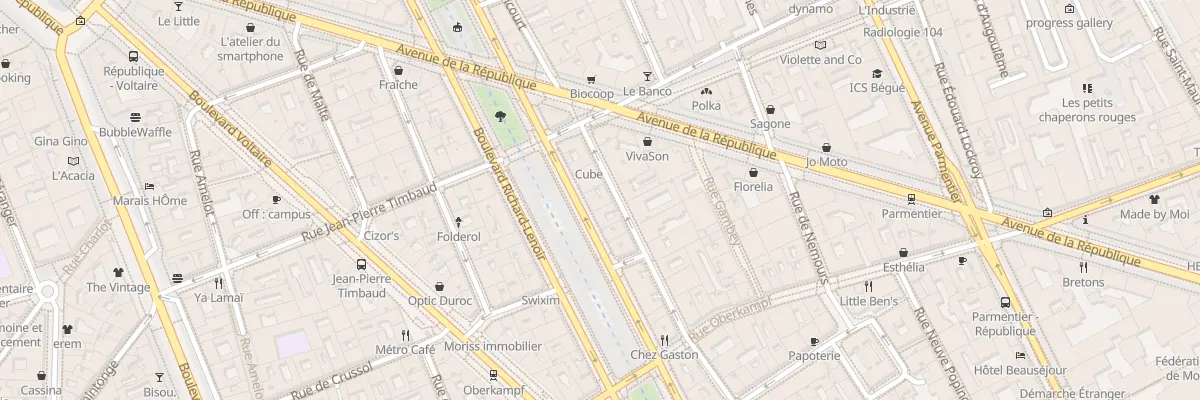 Plan du 126 Bd Richard Lenoir à Paris 11e Arrondissement