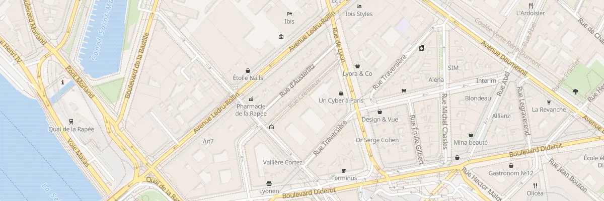 Plan du 16 Rue Crémieux à Paris 12e Arrondissement