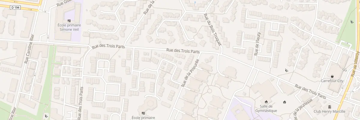 Plan du 3 Rue des Trois Parts à Bondoufle