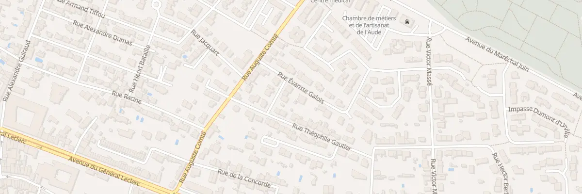 Plan du 3 Rue Gaston Bachelard à Carcassonne