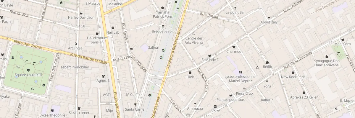 Plan du 22 Bd Richard Lenoir à Paris 11e Arrondissement