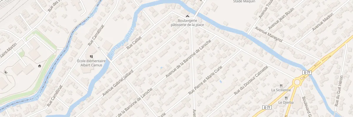 Plan du 12 Av Baronne de Laroche à Viry-Châtillon