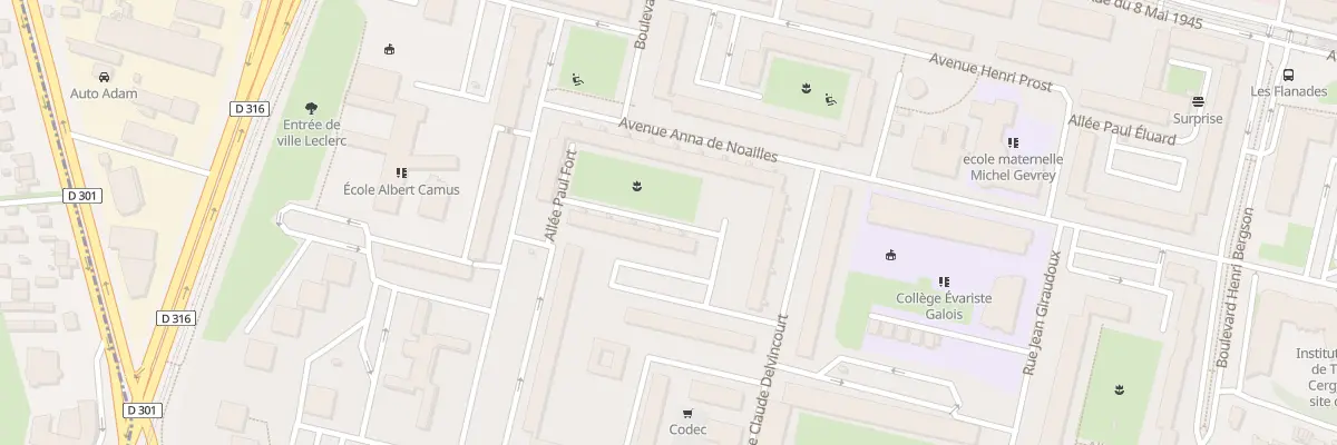 Plan du 15 Av Anna de Noailles à Sarcelles