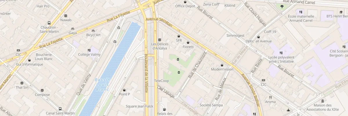 Plan du 182 Bd de la Villette à Paris 19e Arrondissement