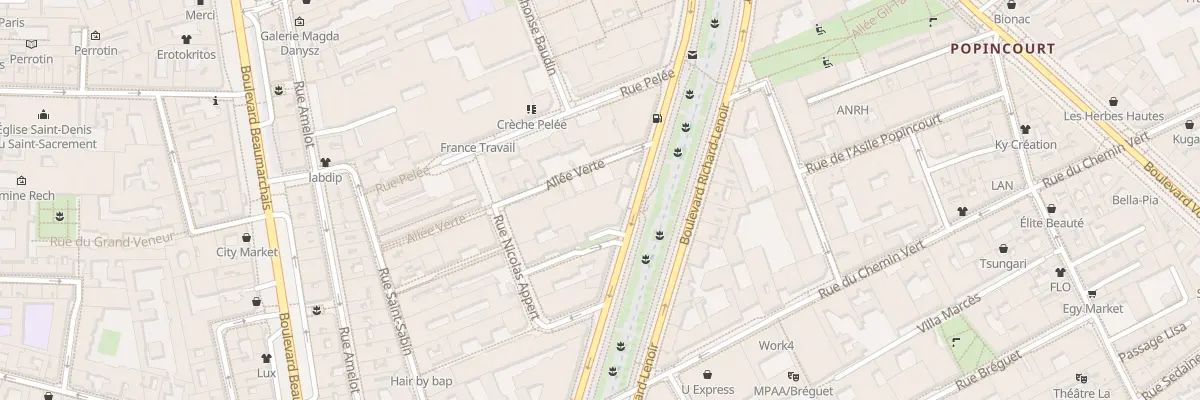Plan du 55 Bd Richard Lenoir à Paris 11e Arrondissement