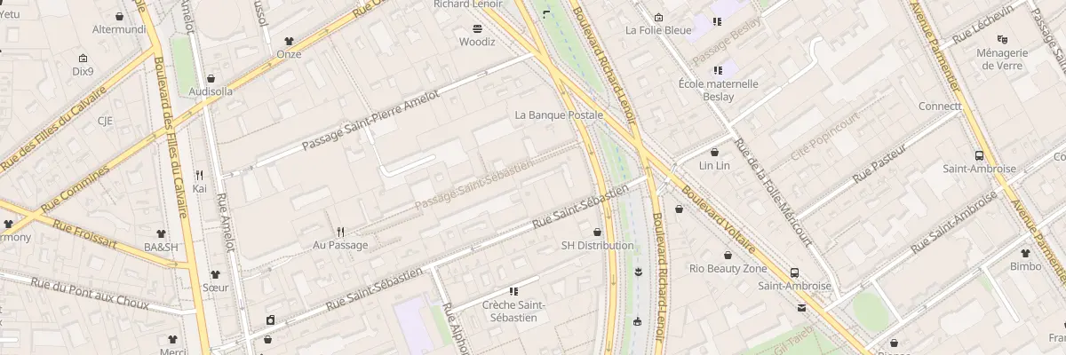Plan du 87 Bd Richard Lenoir à Paris 11e Arrondissement