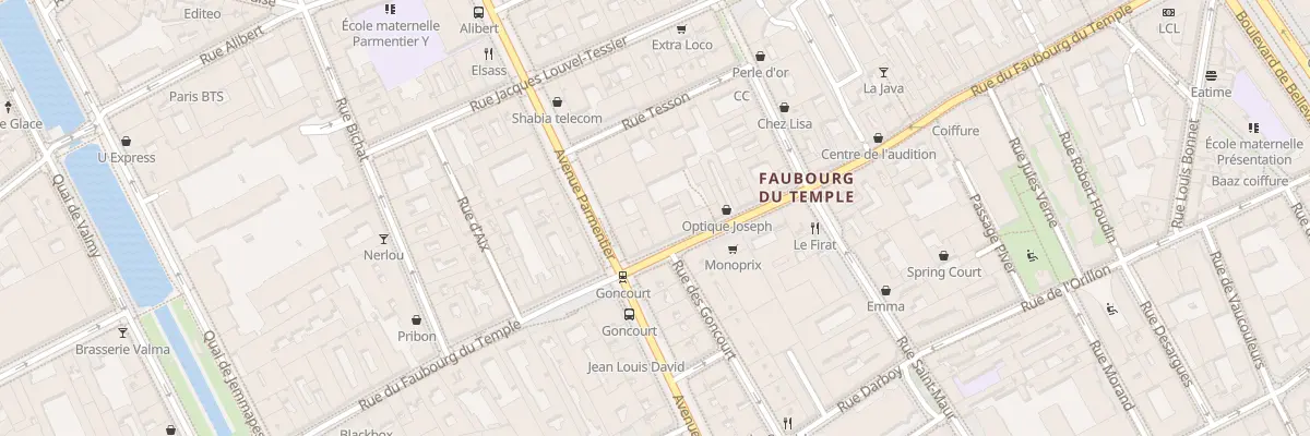Plan du 77 Rue du Faubourg du Temple à Paris 10e Arrondissement