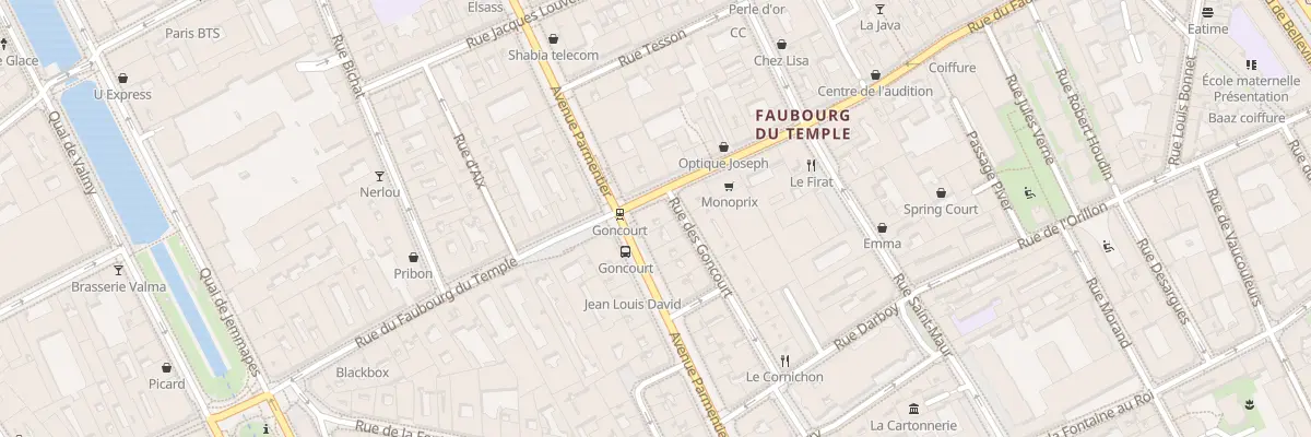 Plan du 150 Av Parmentier à Paris 11e Arrondissement