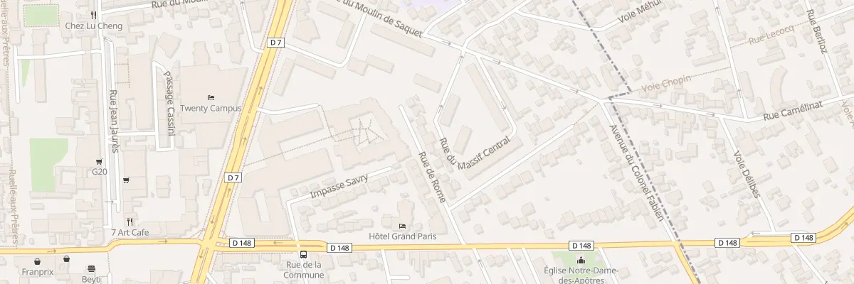 Plan du 12 Rue de Rome à Villejuif
