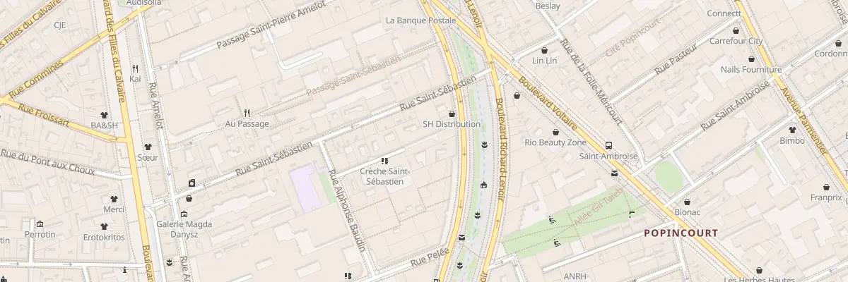 Plan du 83 Bd Richard Lenoir à Paris 11e Arrondissement
