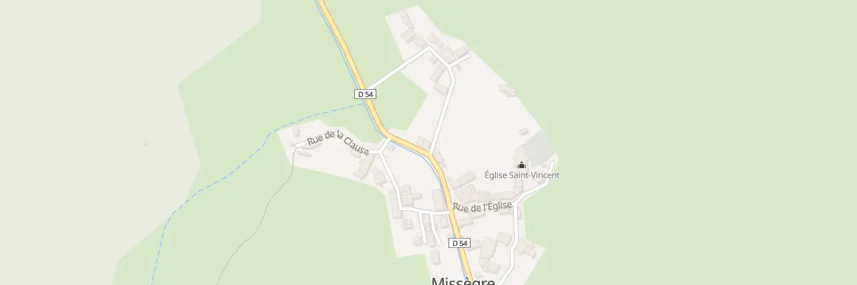 Plan du 68 Le Village à Missègre