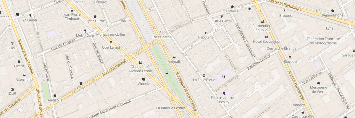 Plan du 106 Bd Richard Lenoir à Paris 11e Arrondissement