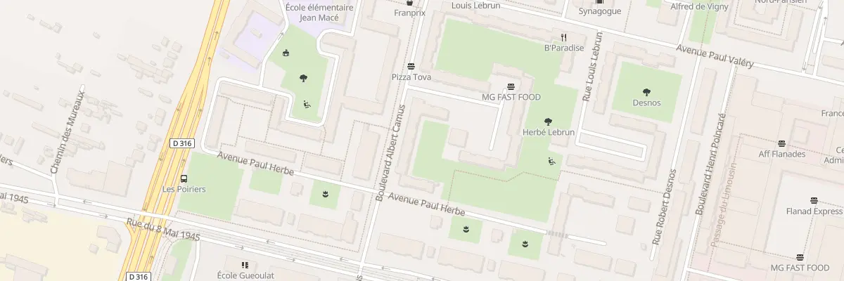 Plan du 9 All Leon Paul Fargue à Sarcelles