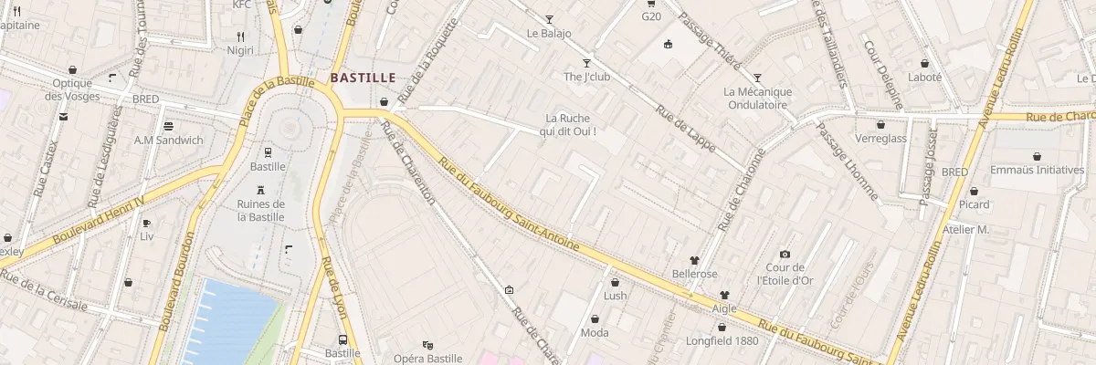 Plan du 33 Rue du Faubourg Saint-Antoine à Paris 11e Arrondissement
