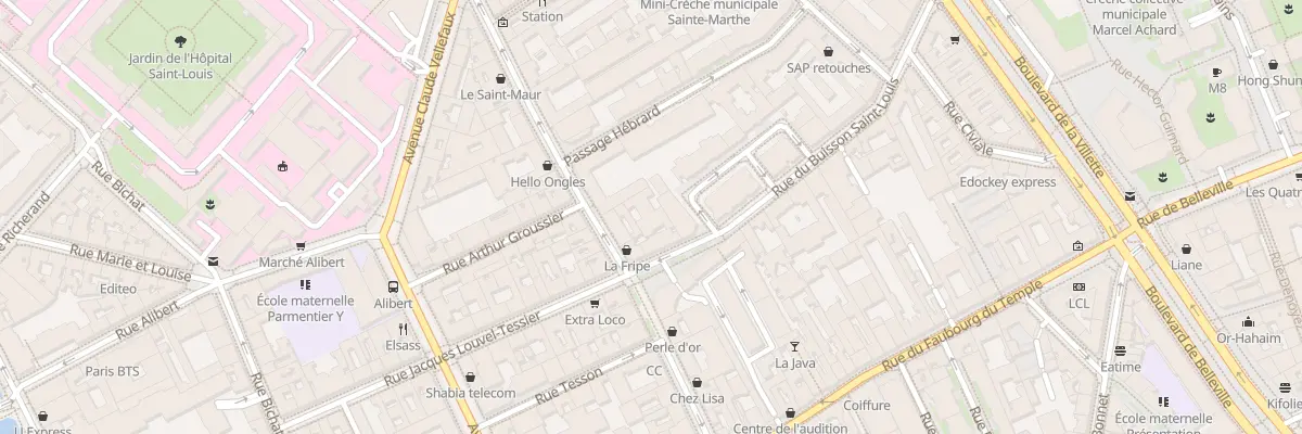 Plan du 3 Rue Buisson Saint Louis à Paris 10e Arrondissement