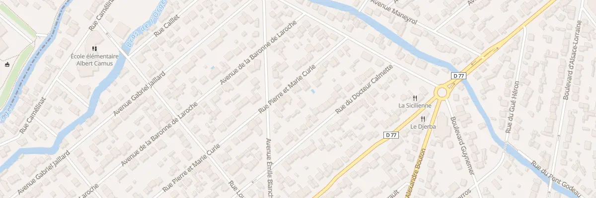 Plan du 25 Rue Pierre et Marie Curie à Viry-Châtillon