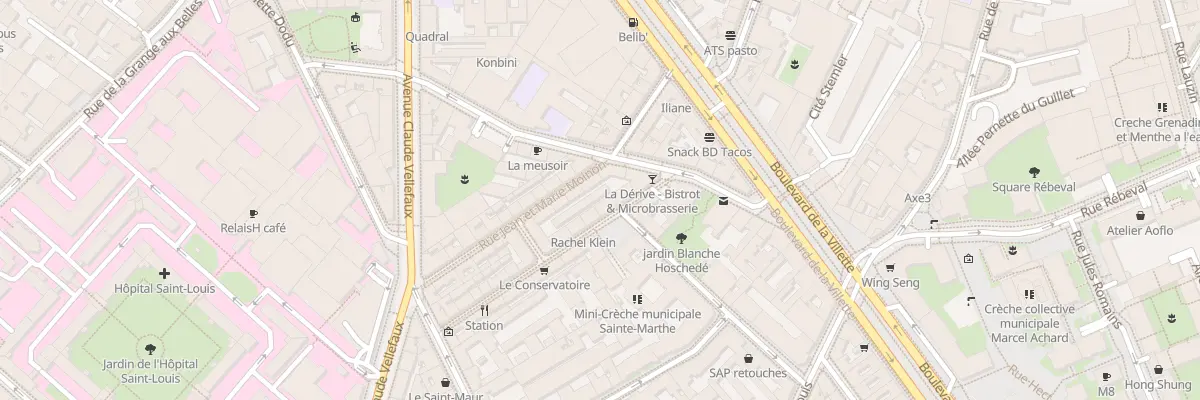 Plan du 25 Rue Sainte-Marthe à Paris 10e Arrondissement