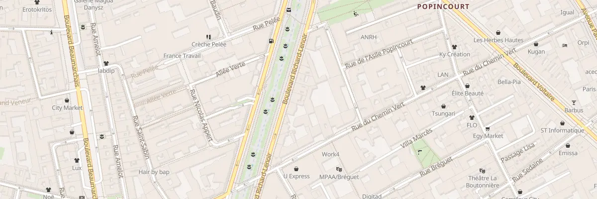 Plan du 52B Bd Richard Lenoir à Paris 11e Arrondissement