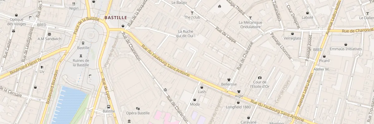Plan du 43 Rue du Faubourg Saint-Antoine à Paris 11e Arrondissement