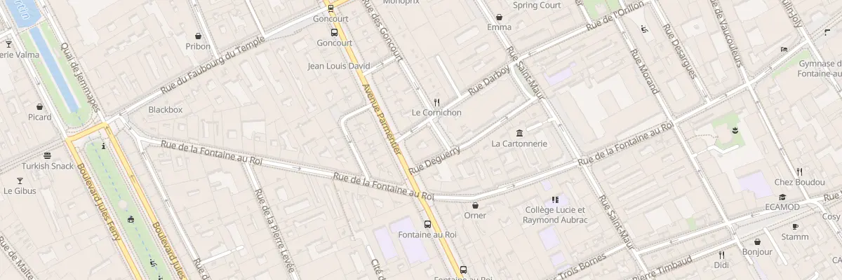 Plan du 132 Av Parmentier à Paris 11e Arrondissement