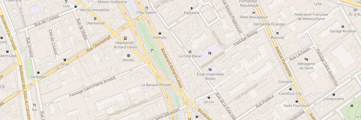 Plan du 96 Bd Richard Lenoir à Paris 11e Arrondissement