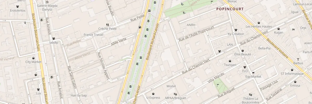 Plan du 54 Bd Richard Lenoir à Paris 11e Arrondissement