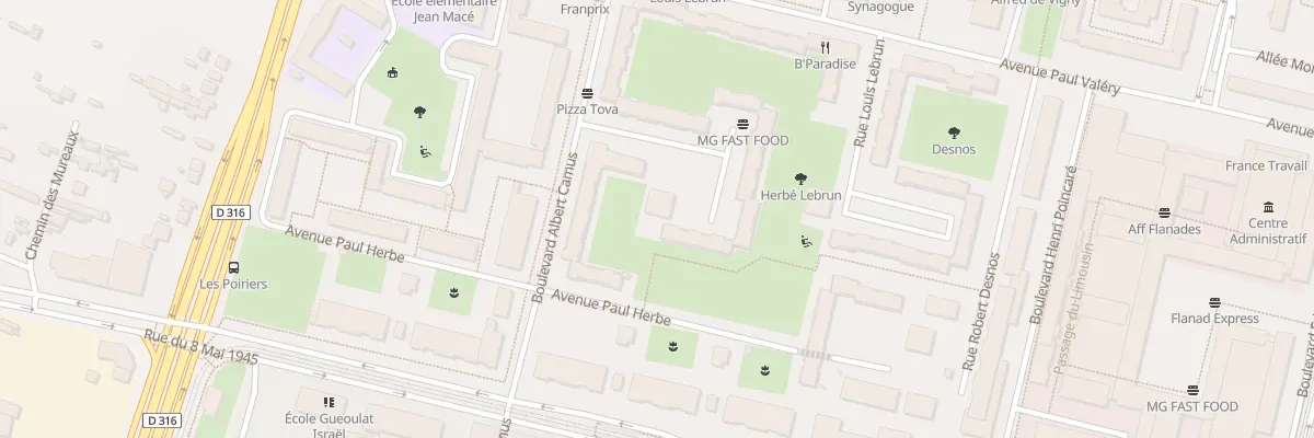 Plan du 7 All Leon Paul Fargue à Sarcelles