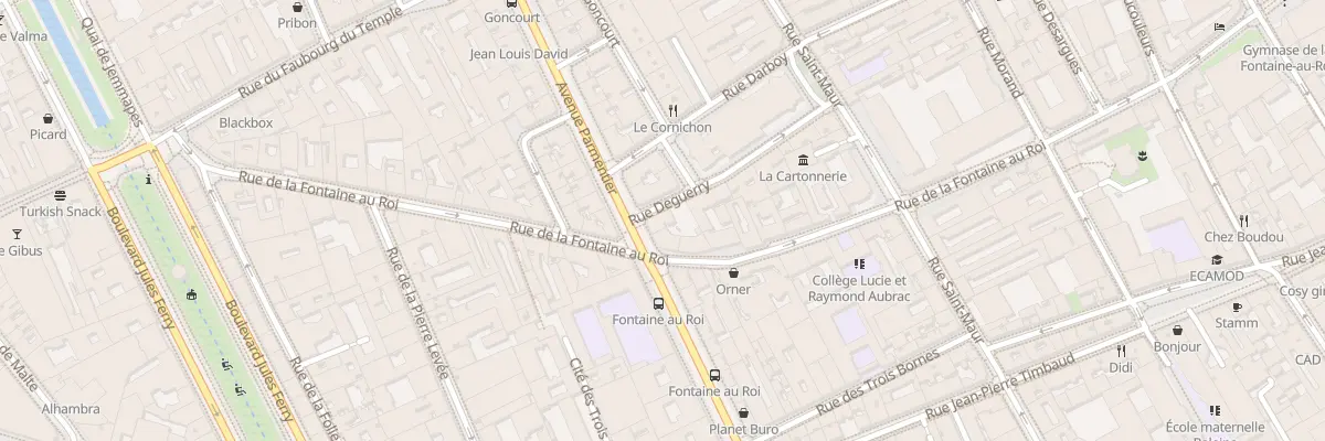 Plan du 128 Av Parmentier à Paris 11e Arrondissement
