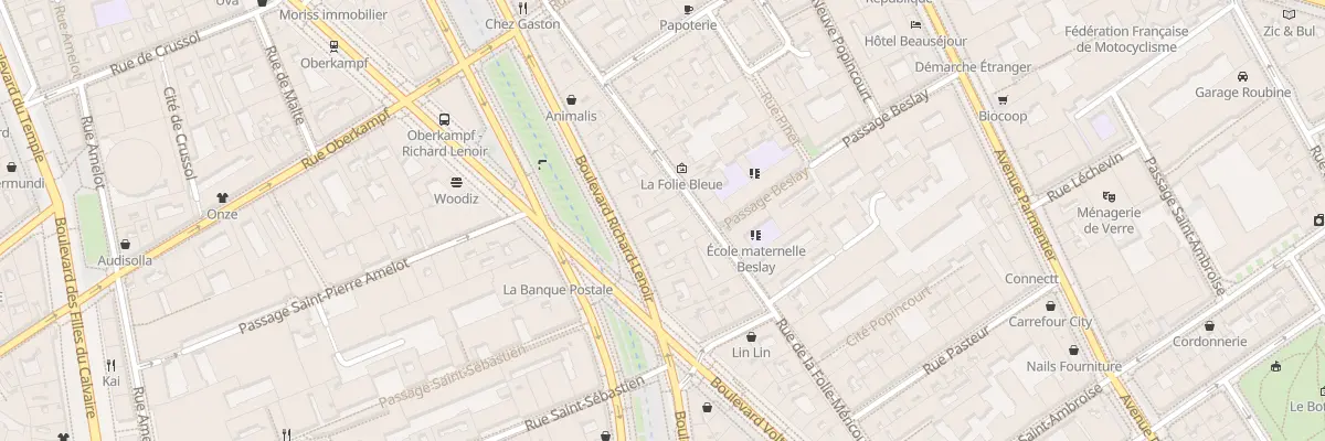 Plan du 94 Bd Richard Lenoir à Paris 11e Arrondissement