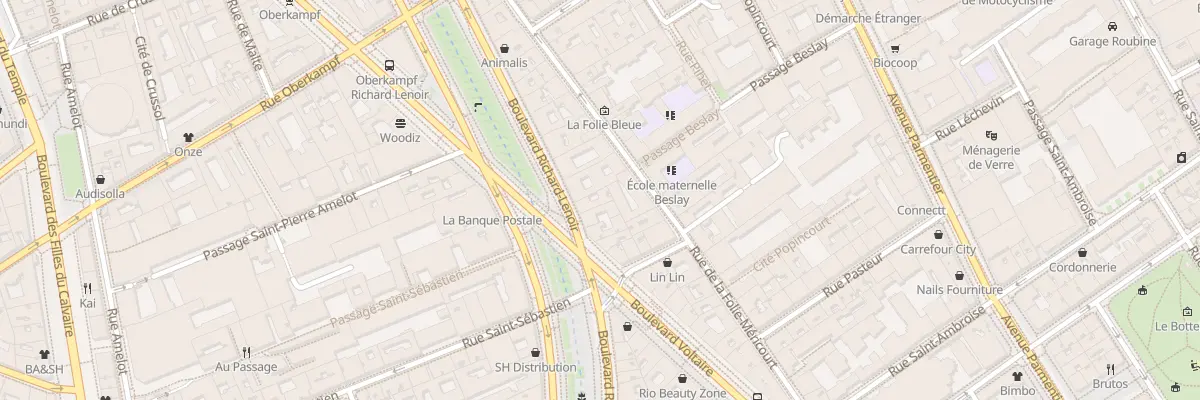 Plan du 90 Bd Richard Lenoir à Paris 11e Arrondissement