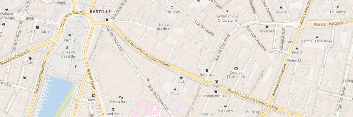 Plan du 47 Rue du Faubourg Saint-Antoine à Paris 11e Arrondissement