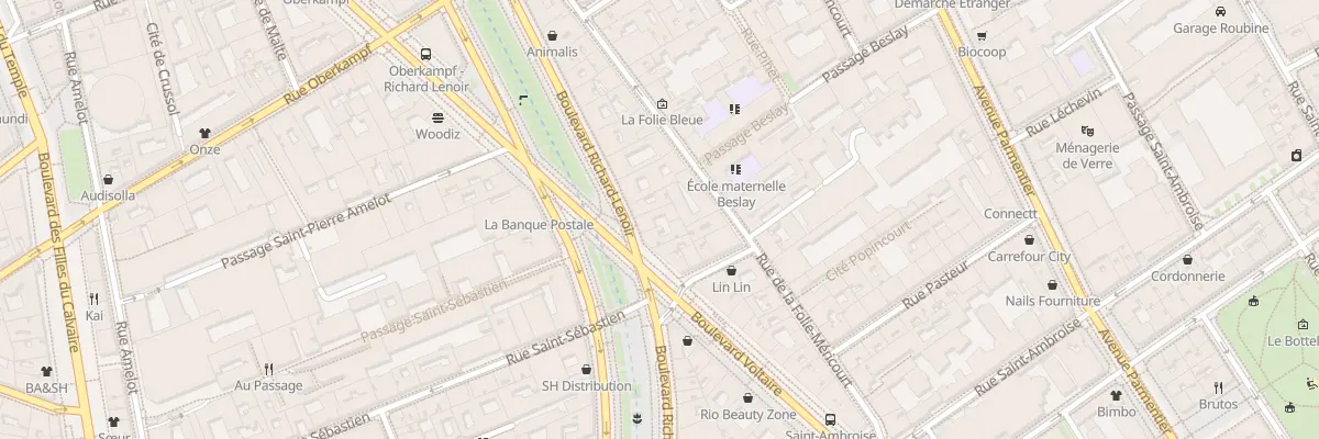 Plan du 88 Bd Richard Lenoir à Paris 11e Arrondissement