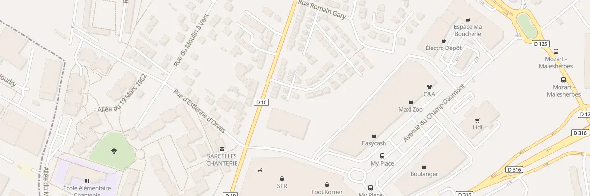 Plan du 2 Rue Louise Michel à Sarcelles