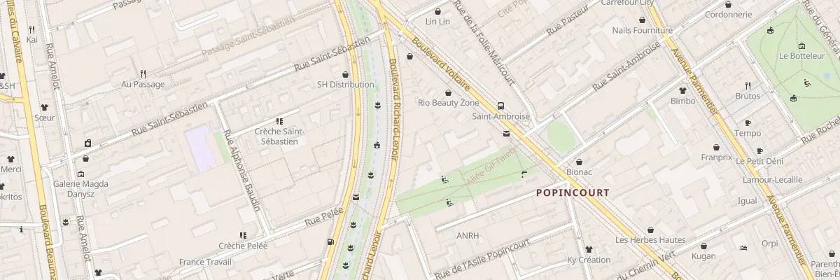 Plan du 74 Bd Richard Lenoir à Paris 11e Arrondissement