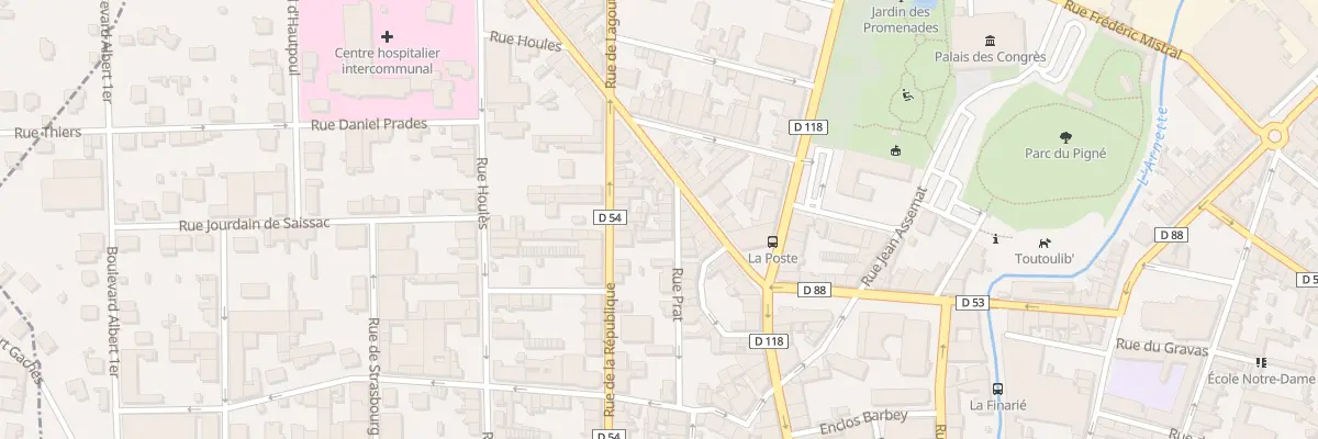 Plan du 19 Rue Prat à Mazamet