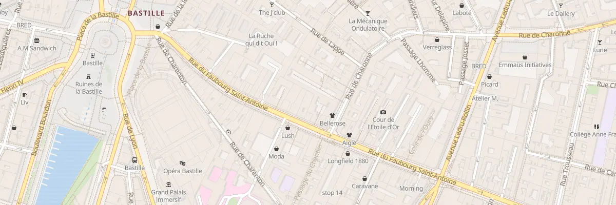 Plan du 55 Rue du Faubourg Saint-Antoine à Paris 11e Arrondissement
