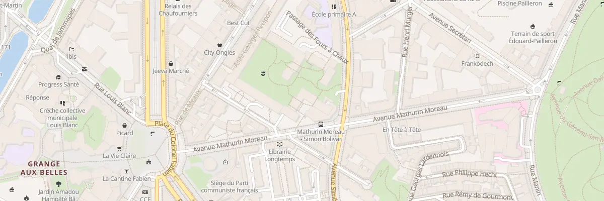 Plan du 19 Rue des Chaufourniers à Paris 19e Arrondissement