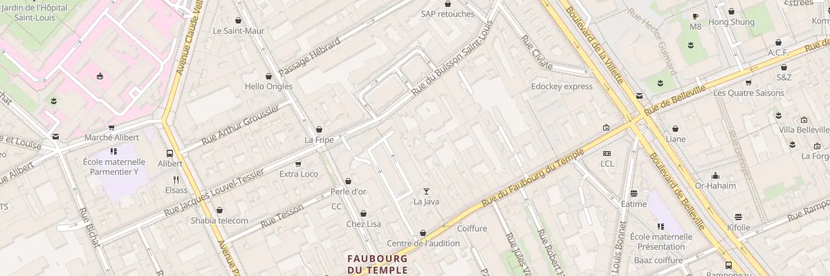 Plan du 10 Rue Buisson Saint Louis à Paris 10e Arrondissement