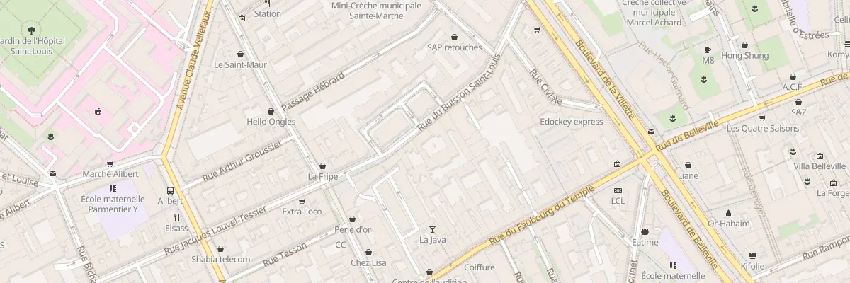 Plan du 12 Rue Buisson Saint Louis à Paris 10e Arrondissement