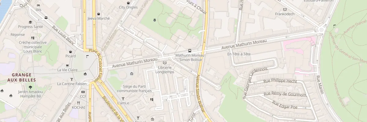 Plan du 24 Av Mathurin Moreau à Paris 19e Arrondissement