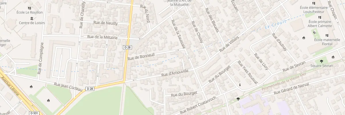 Plan du 28 Rue de Bonneuil à Saint-Denis