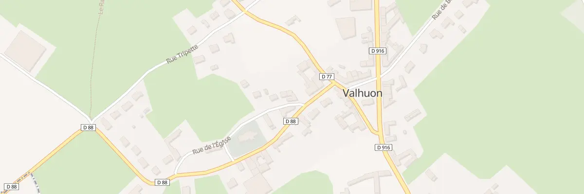 Plan du 1 Rue de l’Eglise à Valhuon